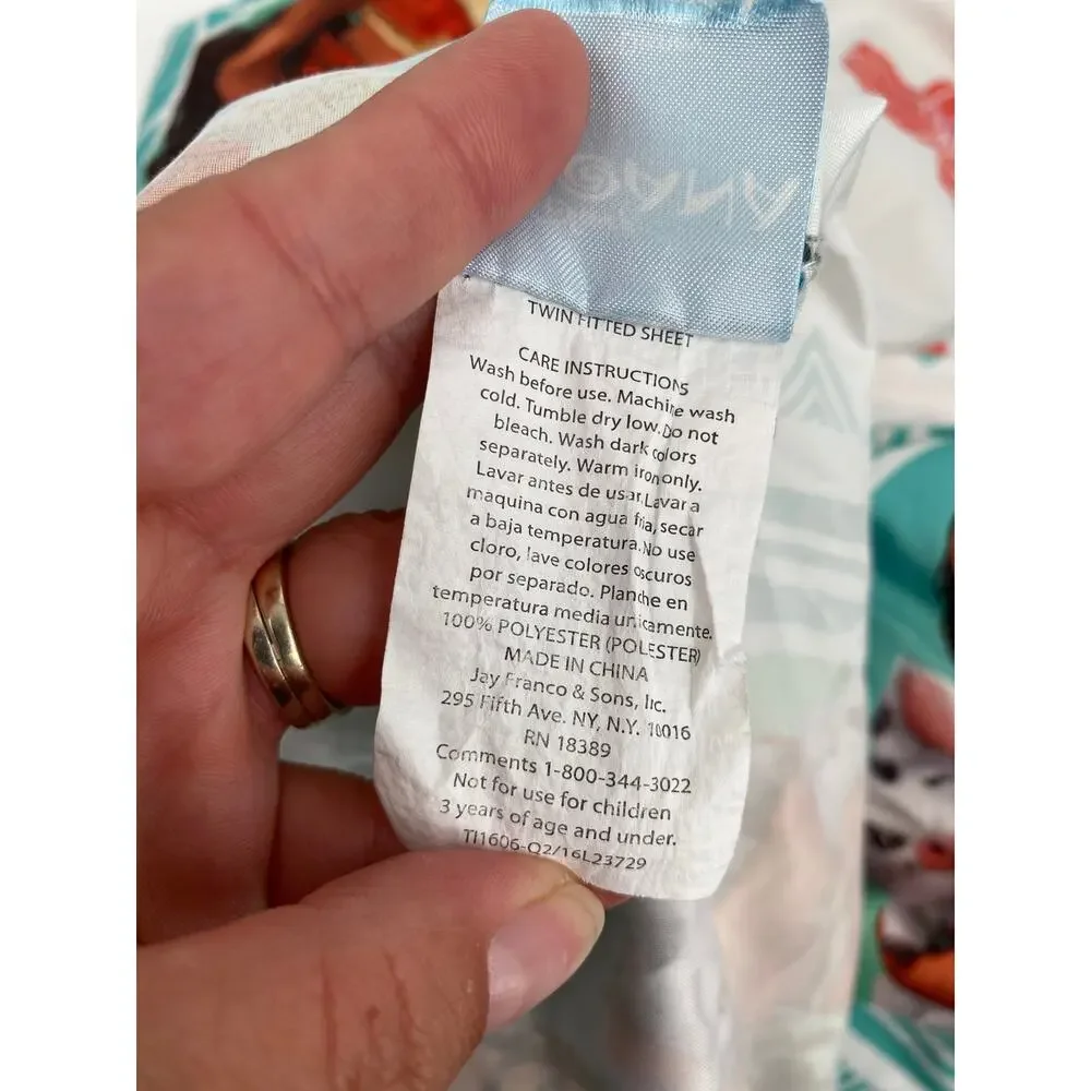 Disney Moana Twin Size Fitted Sheet Only Pua